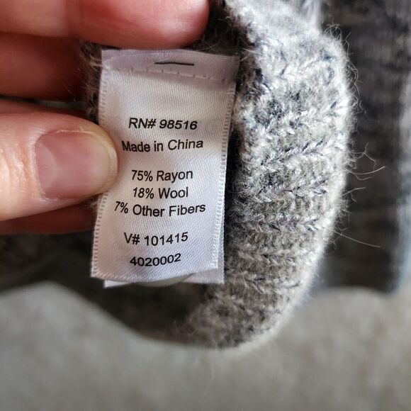 Coldwater Creek Womens Cardigan Wool Blend Space Dye Preppy Size L/XL - Picture 4 of 6